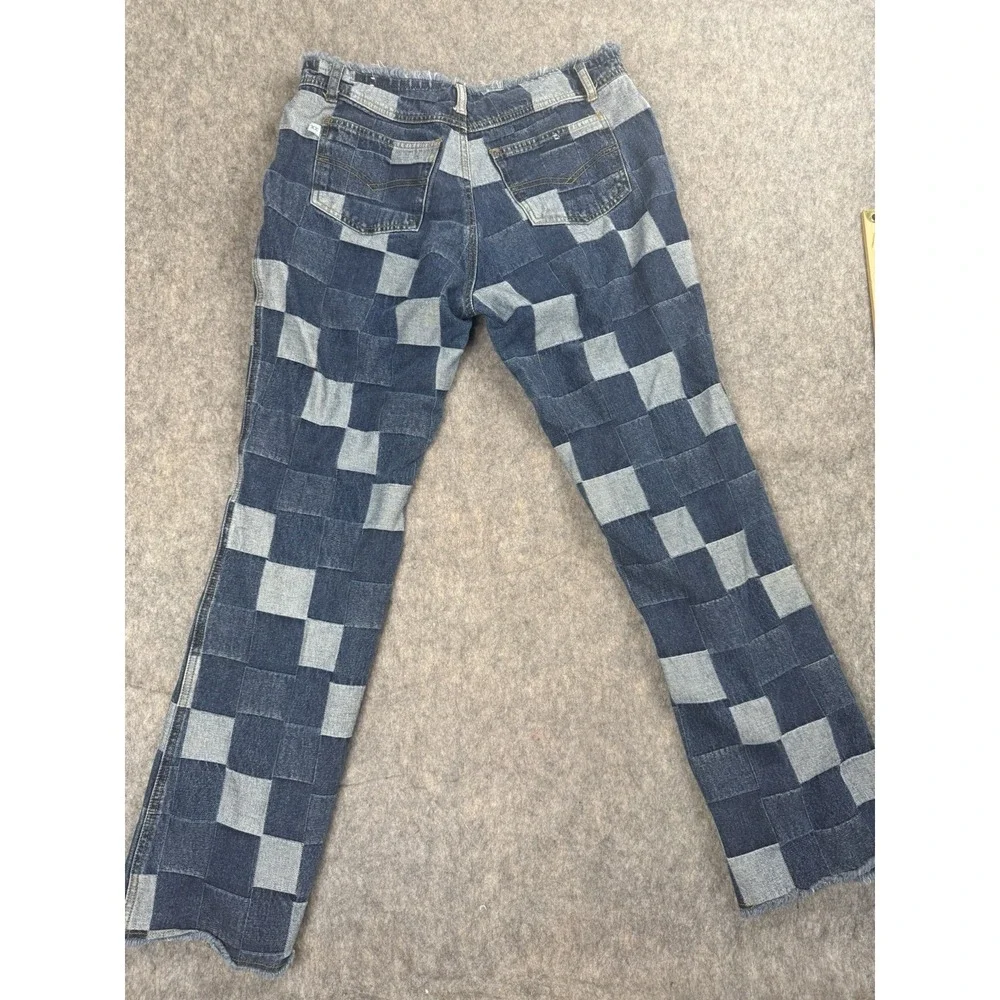 Track Women's Window Patch Jeans, Size 13/14, Blue Denim,‎ Flared